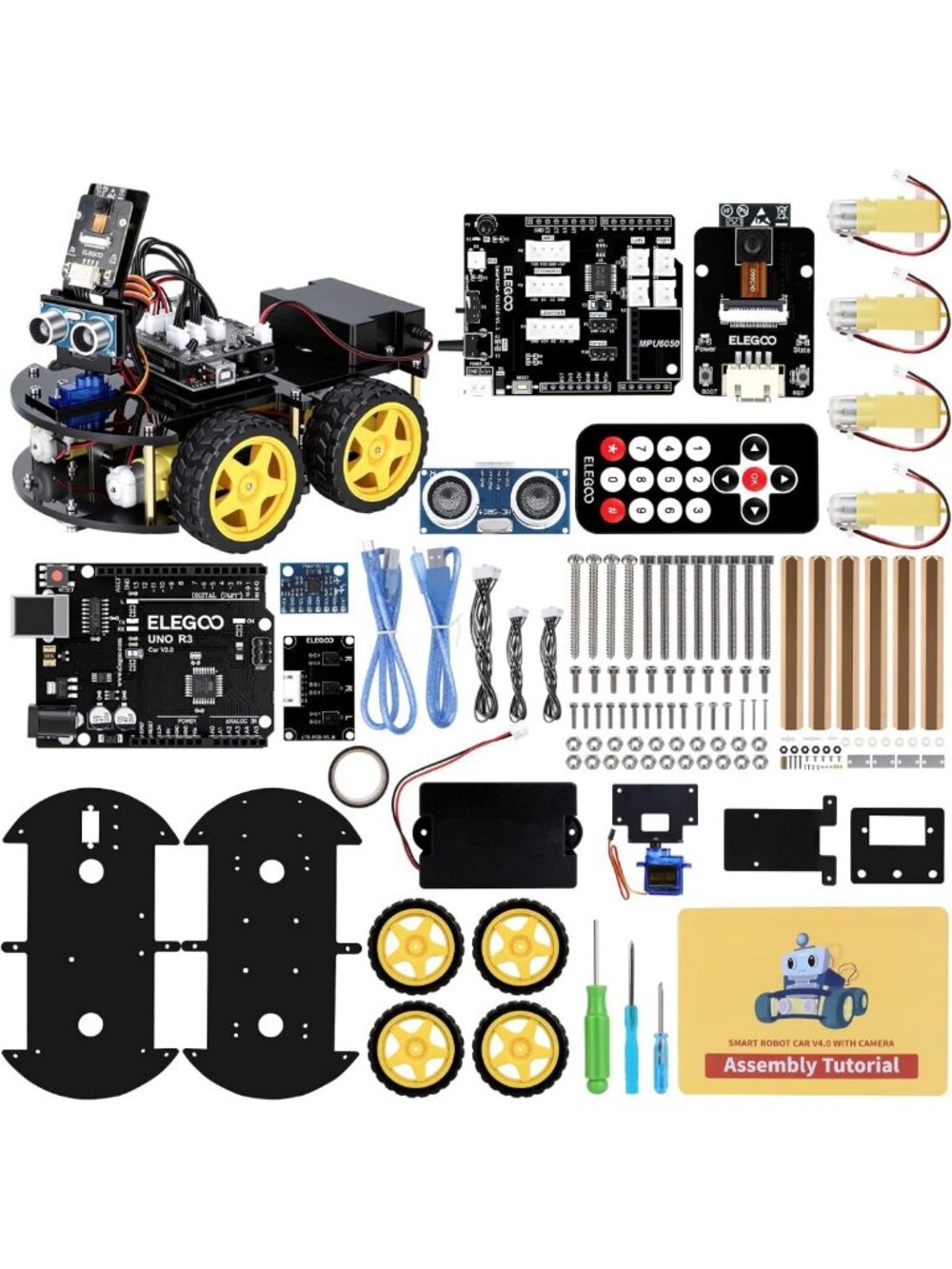 Smart Robot Car Kit V4 with Camera, Arduino Compatible, DIY STEM Project - Picture 1 of 6